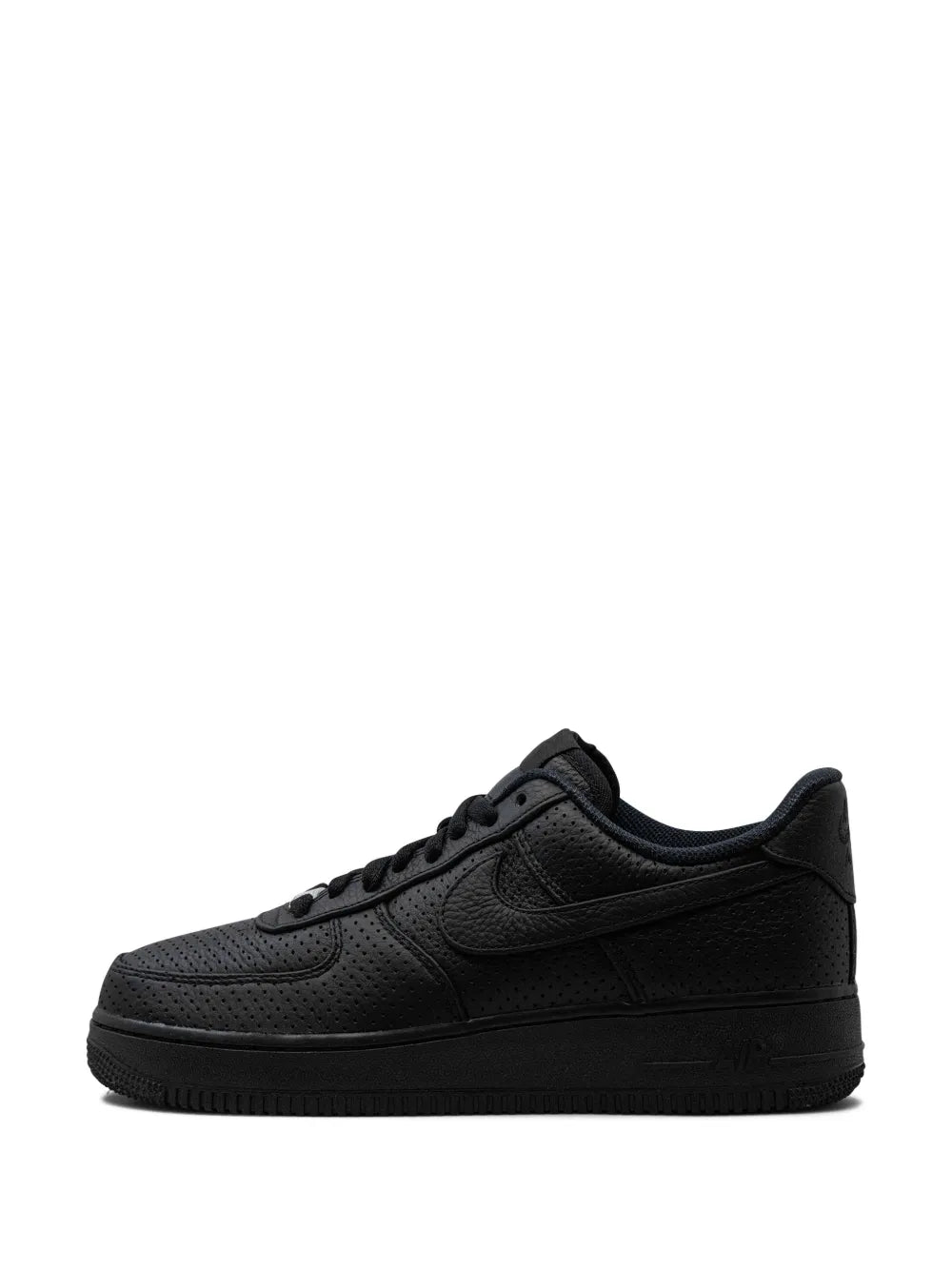 Nike Air Force 1 Low Sp Triple Black Perforated Sneakers