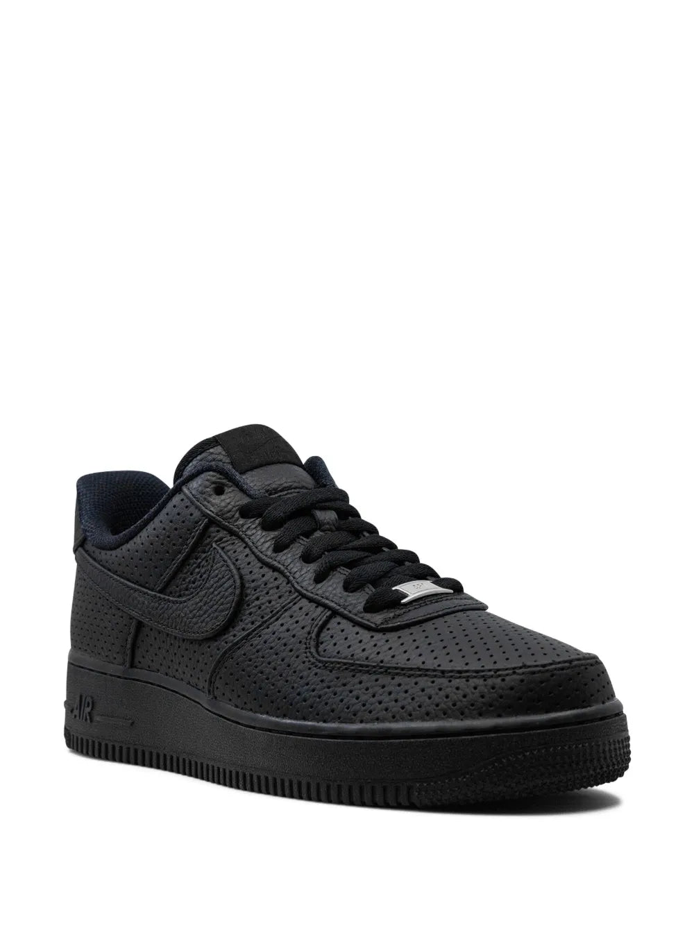 Nike Air Force 1 Low Sp Triple Black Perforated Sneakers