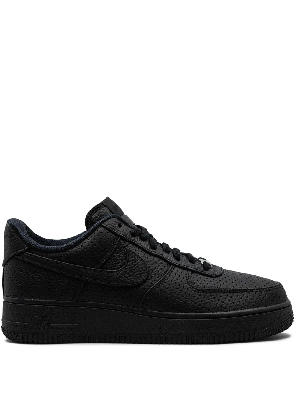 Nike Air Force 1 Low Sp Triple Black Perforated Sneakers