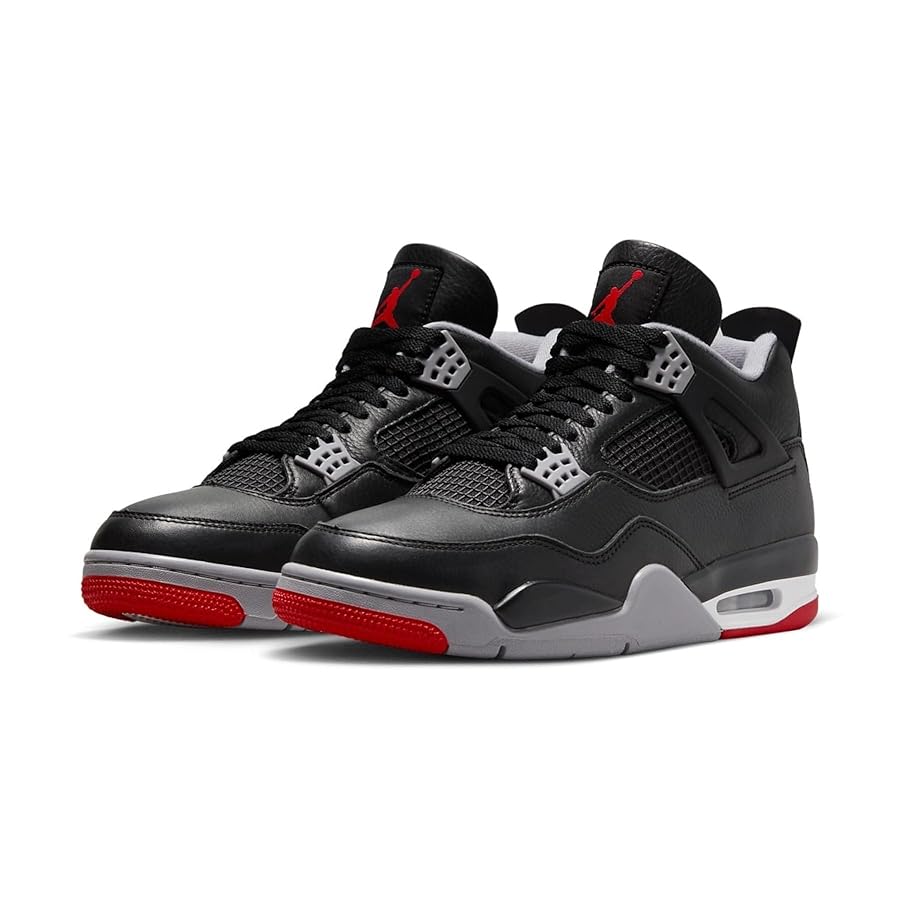 styleora Air Jordan 4 Reimagined Bred Black Fire Red-Cement Grey styleora