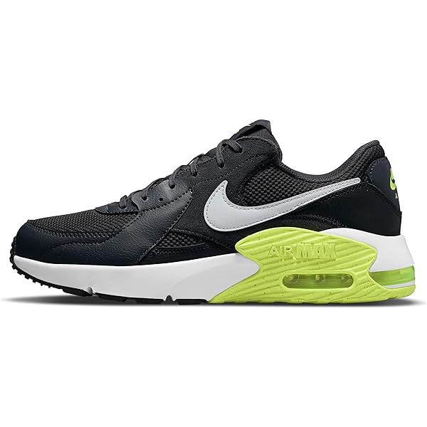 styleora Air Max Excee Men's Sports Low Top Shoes Black Volt-white styleora