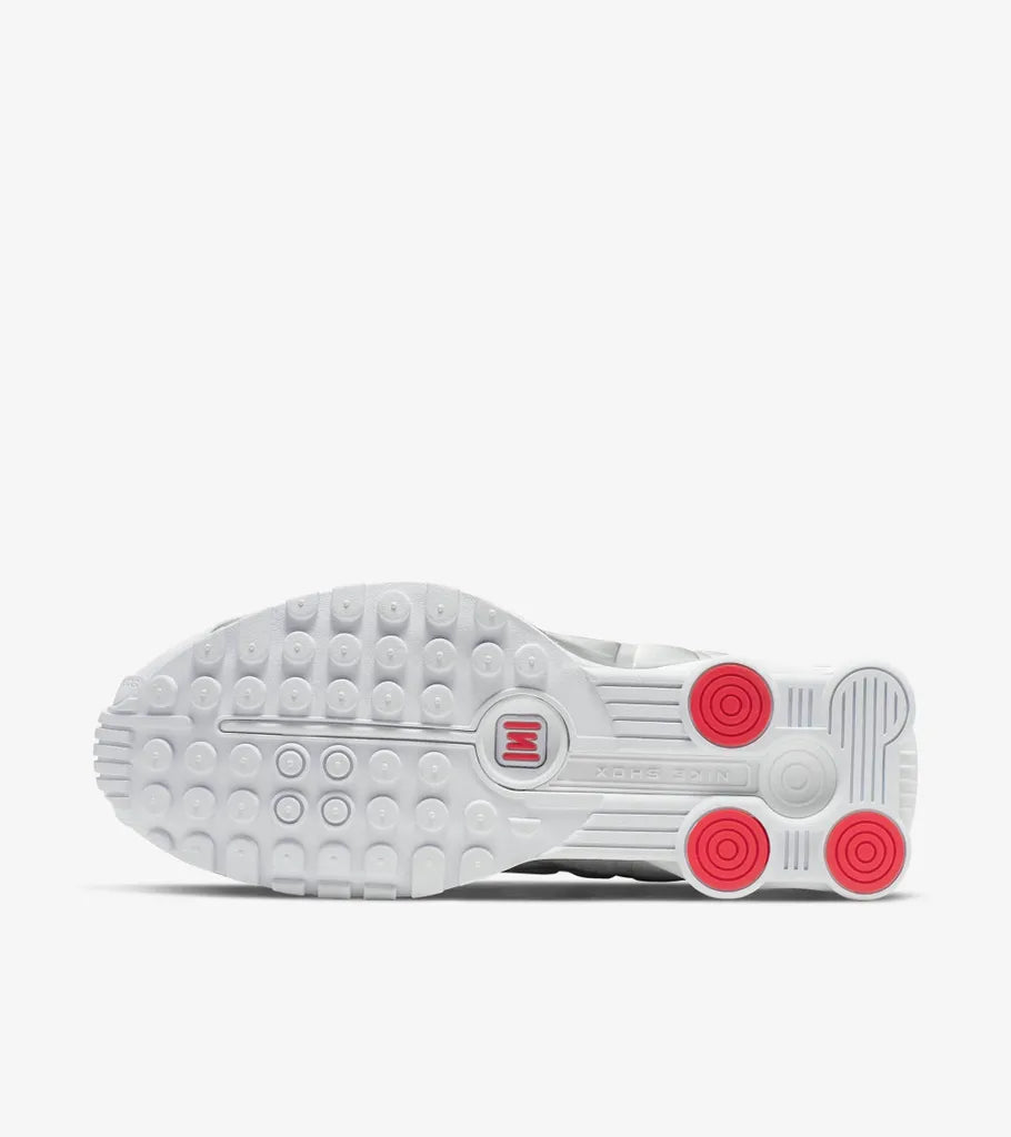 styleora Shox R4 White and Metallic Silver styleora